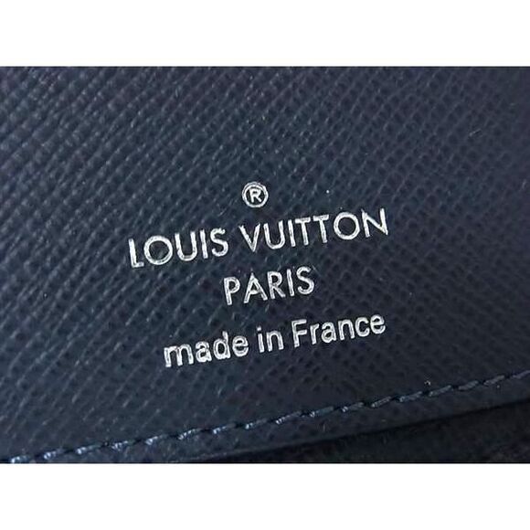 Louis Vuitton Wallet Zippy Wallet Vertical M30510 Blue Marine Taiga Men's Round - Picture 2 of 6